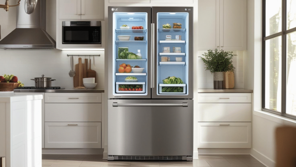 Presenting LG's New Bottom-Freezer Refrigerator Constructed for Convenience