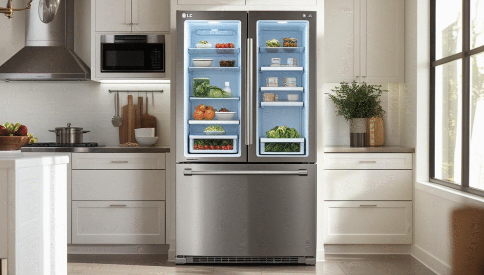 Presenting LG's New Bottom-Freezer Refrigerator Constructed for Convenience